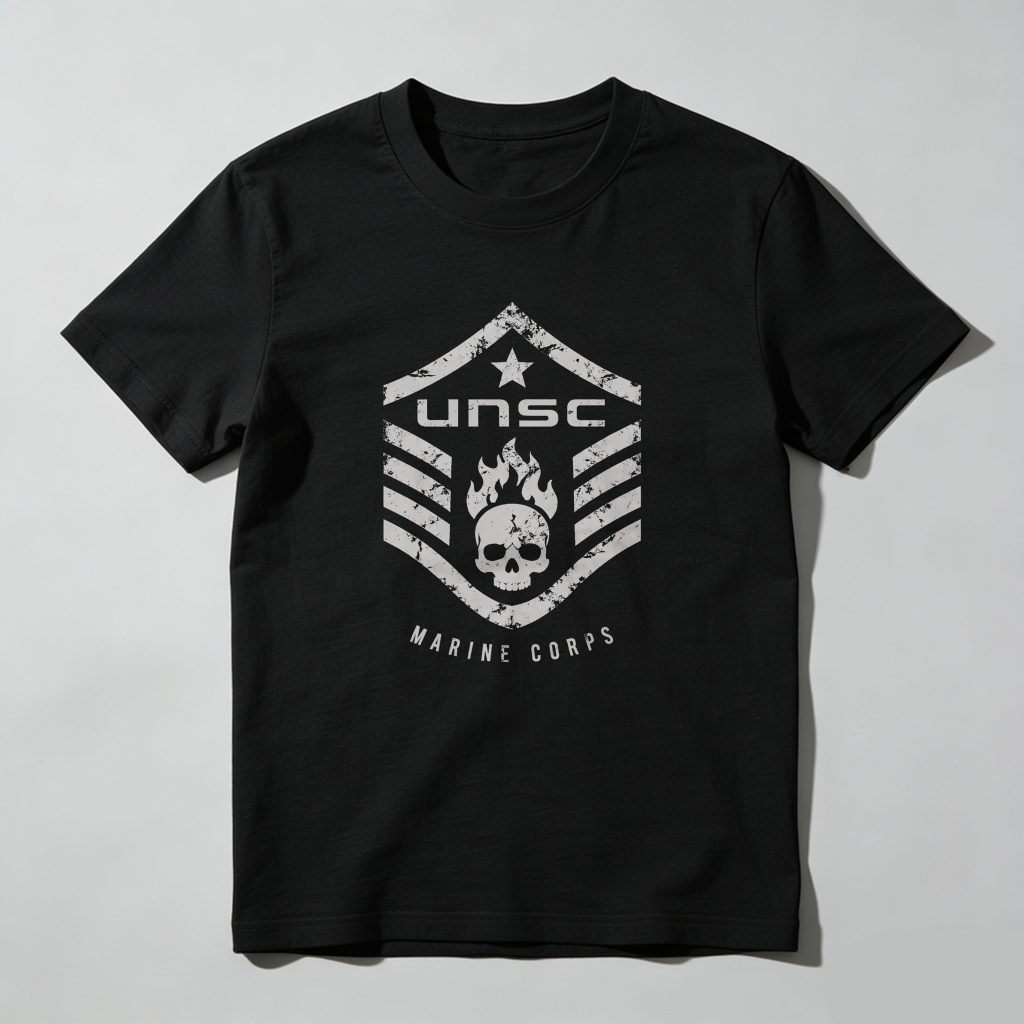 Dorawear™ Unsc Marine Corps Emblem Pure Cotton Short Sleeve T Shirt-Dorawear