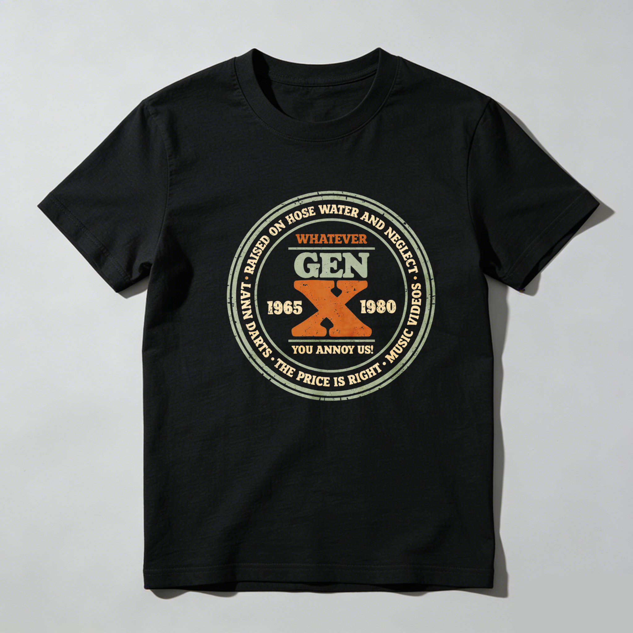 Dorawear™ Gen X Whatever You Annoy Us Pure Cotton Short Sleeve T-Shirt-Dorawear