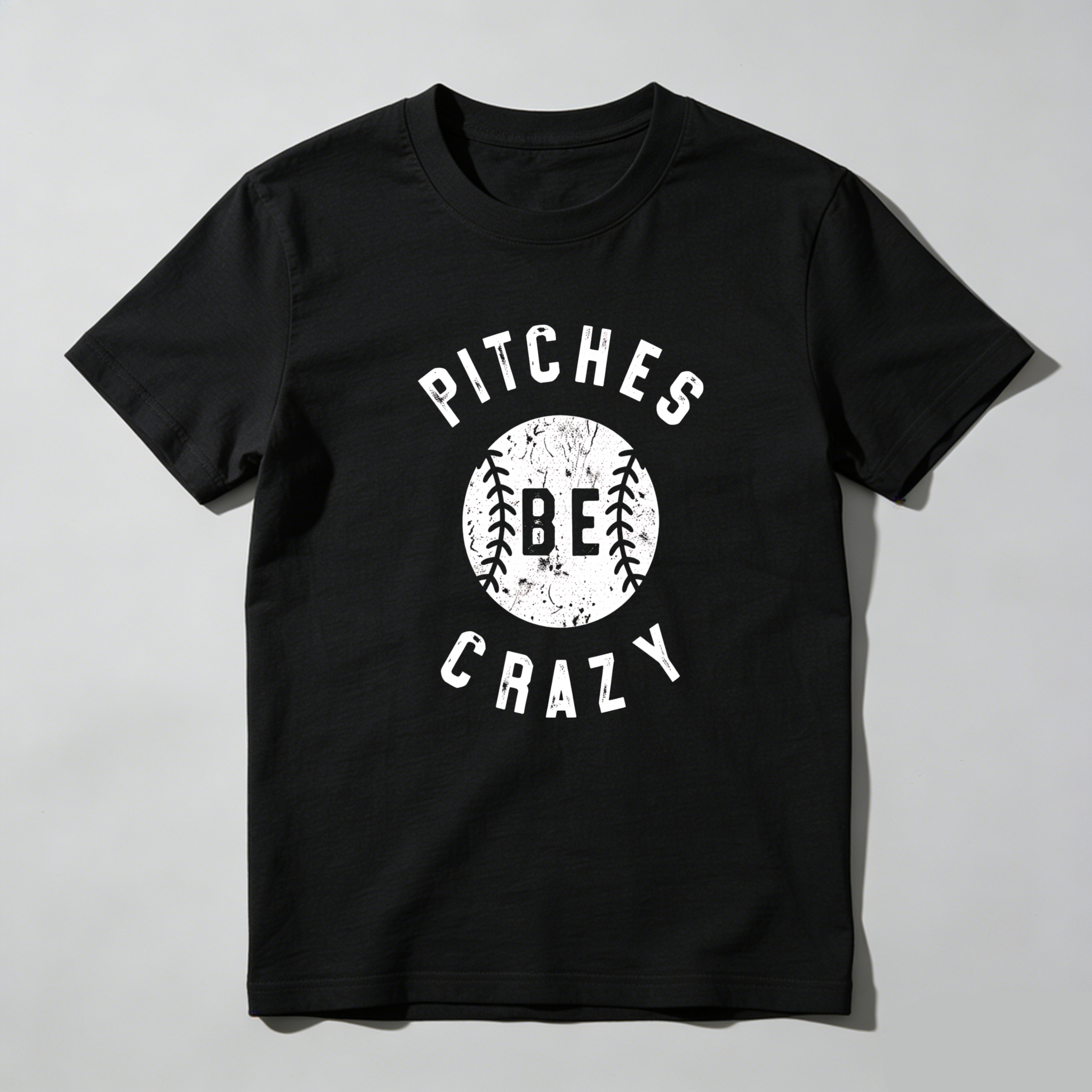 Dorawear™Pitches Be Crazy Baseball Design T Shirt