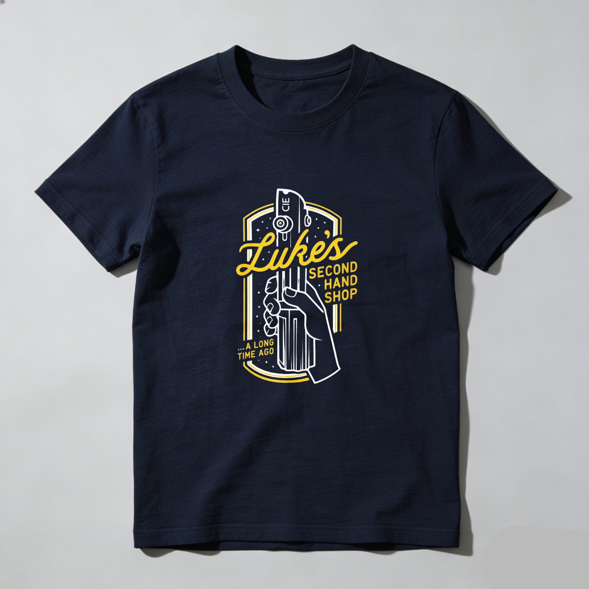 Dorawear™ Likes Second Hand Shop Gun Design Pure Cotton Short Sleeve T-Shirt-Dorawear