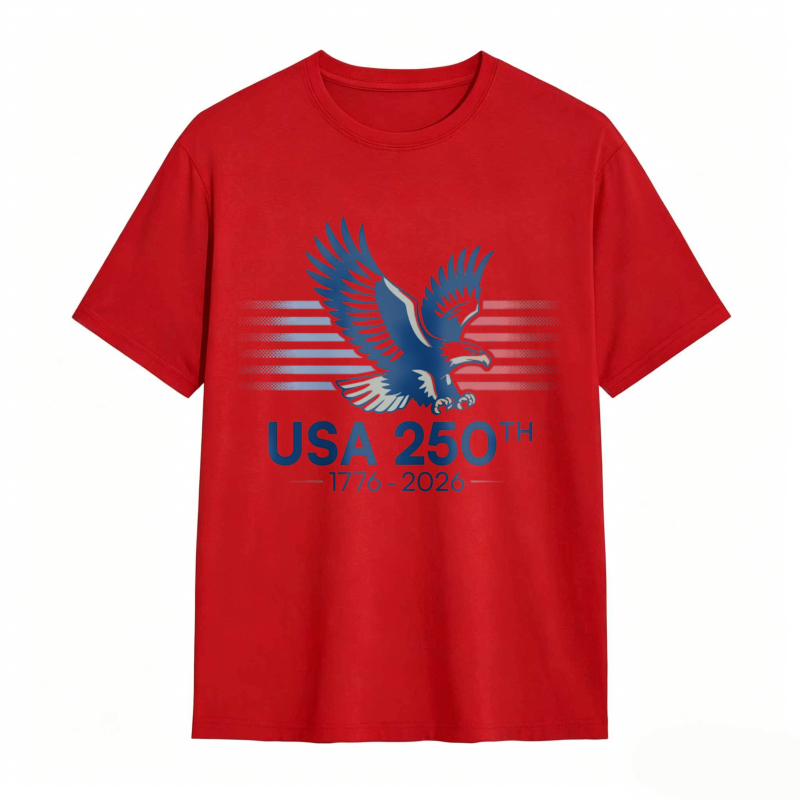Dorawear™   Eagle And American Flag Design Usa 250th Anniversary 1776 2026 T-shirt