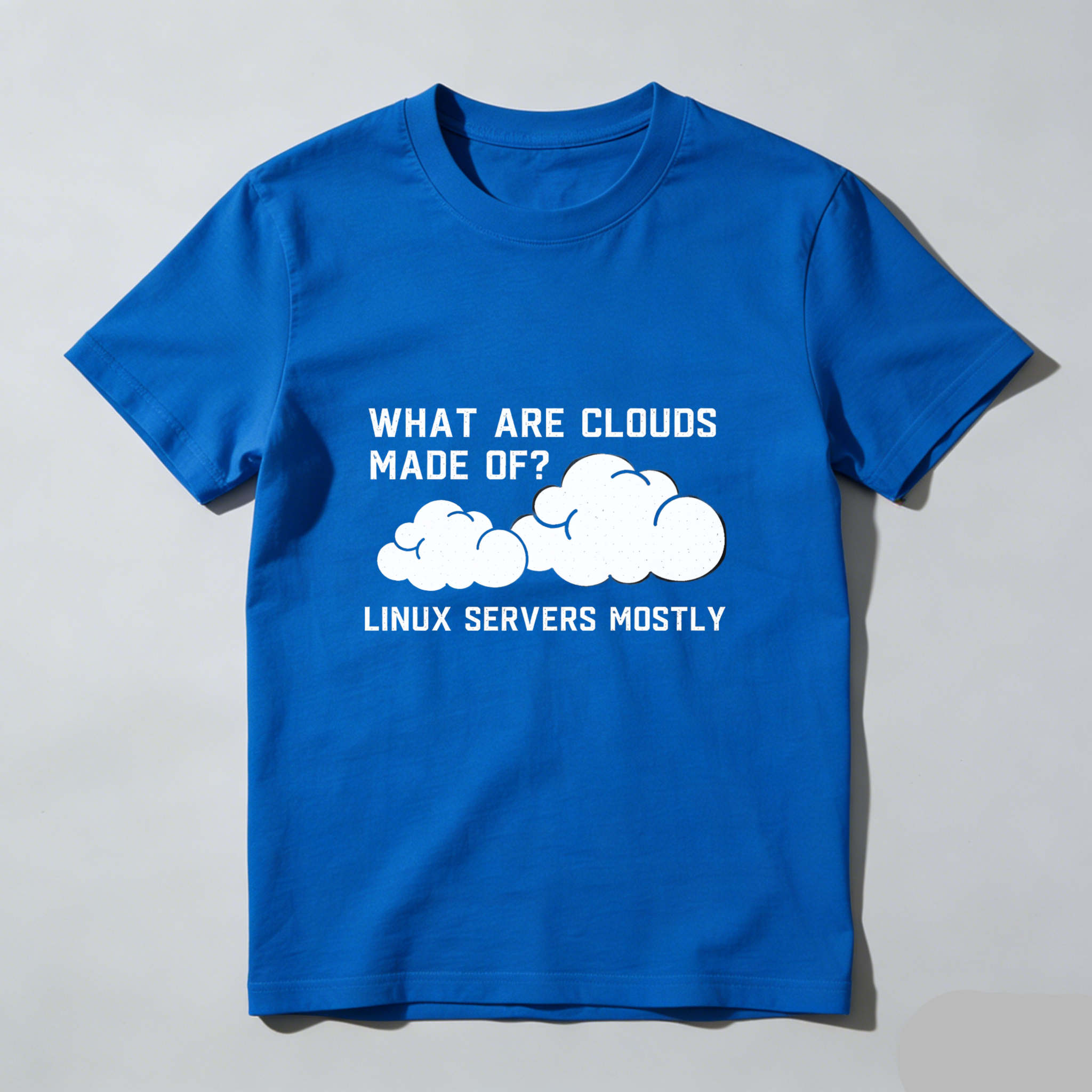 Dorawear™ What Are Clouds Made Of Linux Servers Mostly Pure Cotton Short Sleeve T Shirt-Dorawear