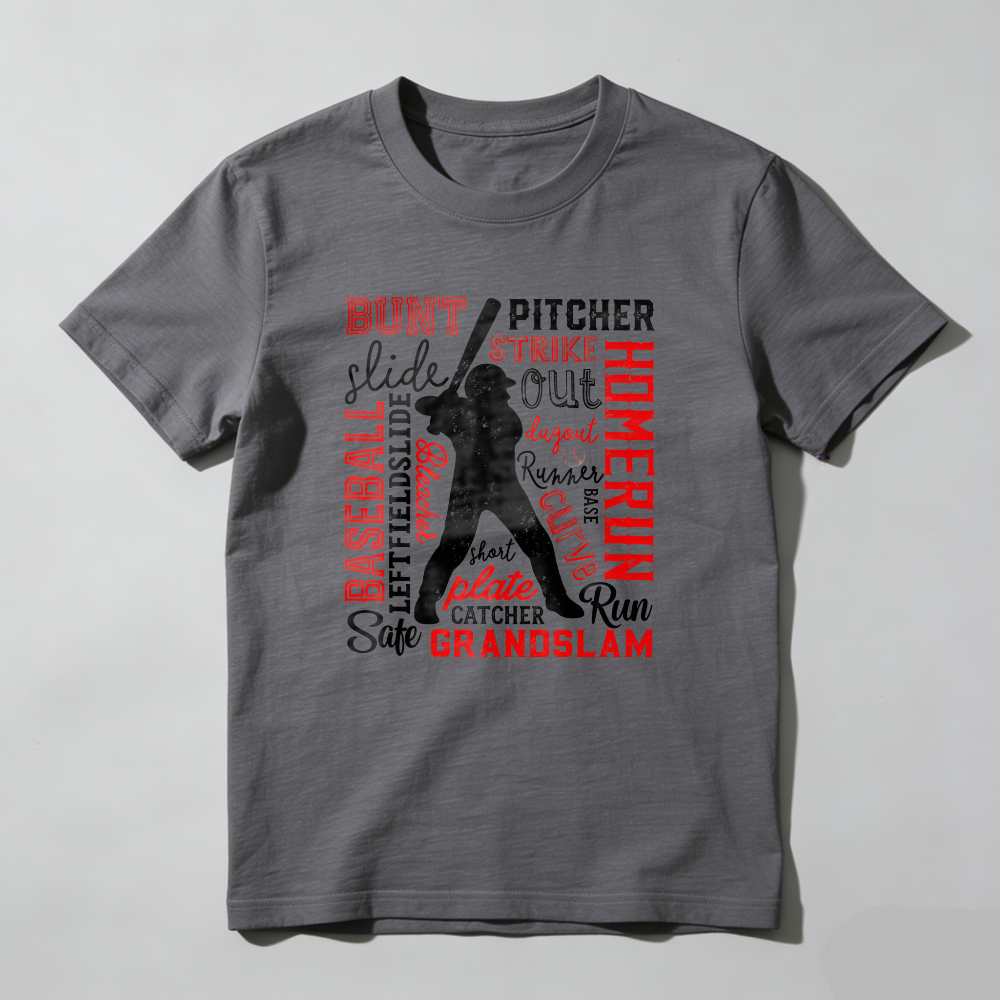 Dorawear™ Baseball Bunt Pitcher Strike Out Runner Home Run Grand Slam  T Shirt-Dorawear
