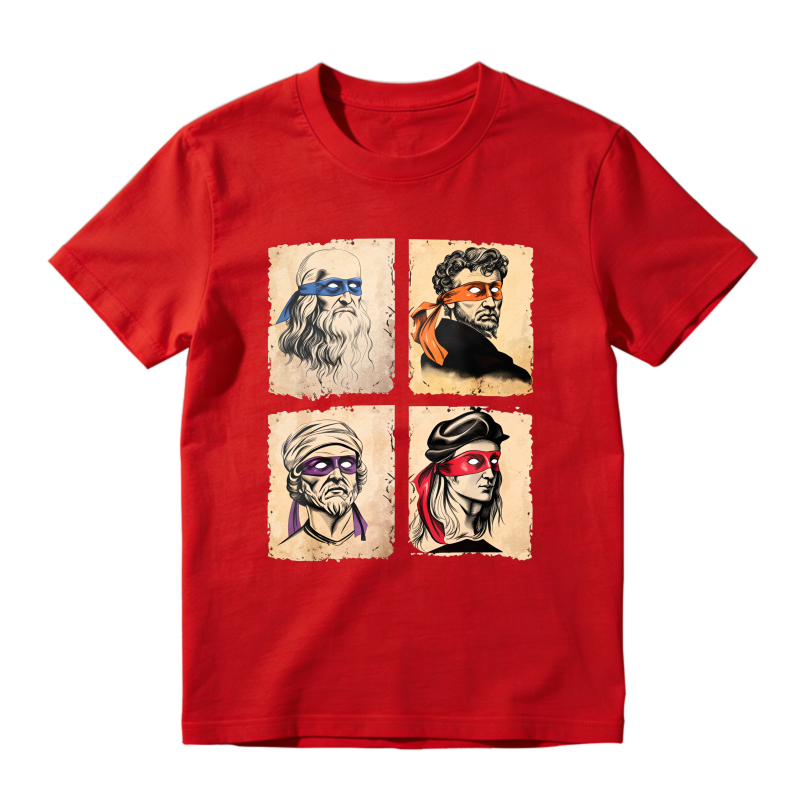 Dorawear™ Four Historical Figures With Colorful Eye Patches Unisex Classic T-shirt