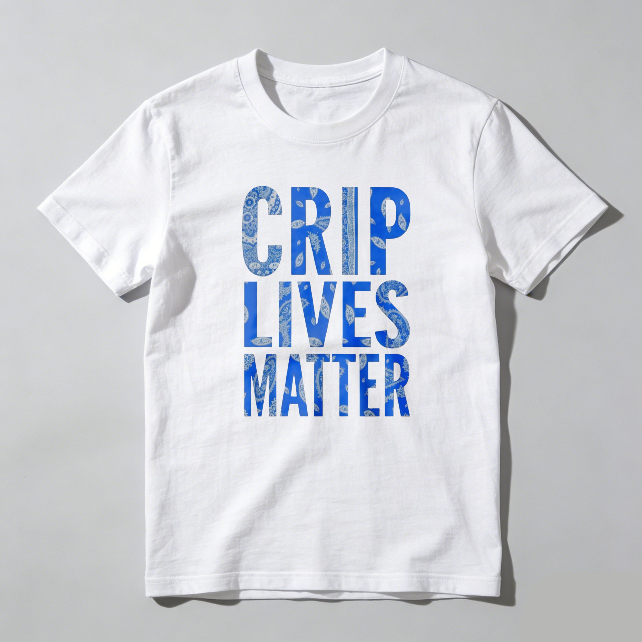 Dorawear™  Crip Lives Matter Pattern Print T Shirt