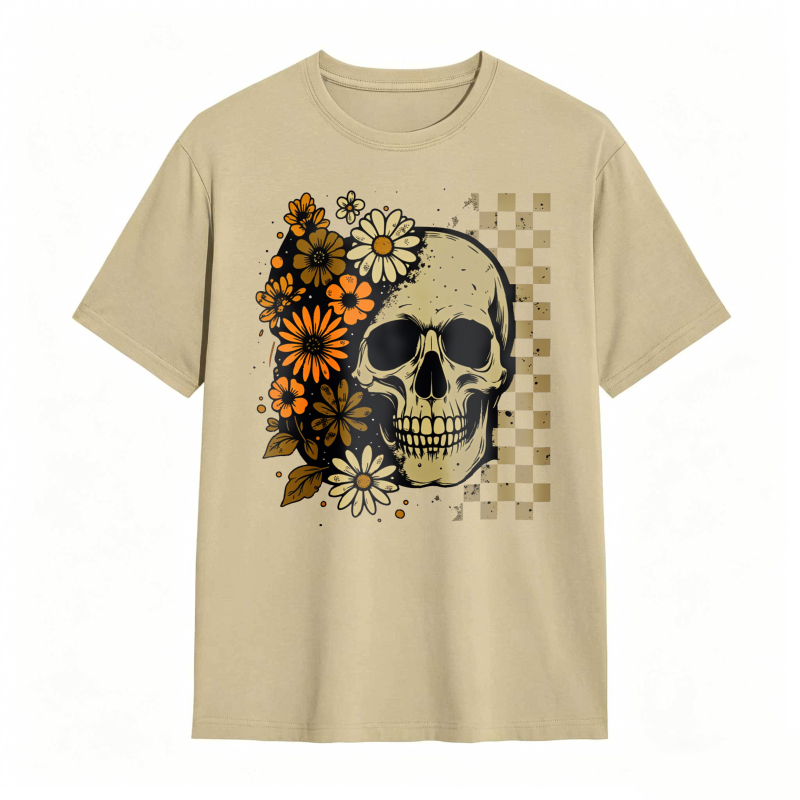 Dorawear™ Floral Skull Design Unisex Classic T-shirt