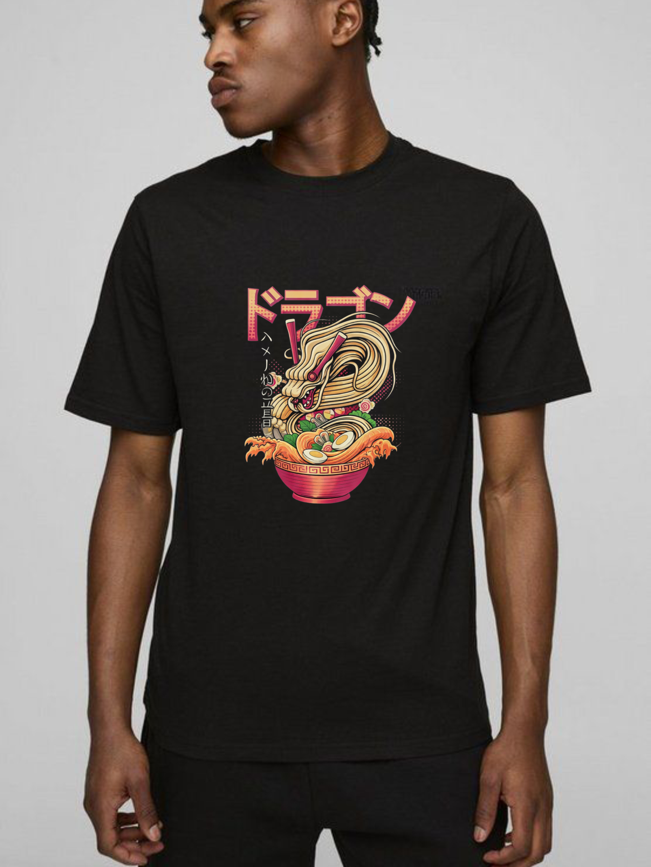 Dorawear™ Dragon Ramen Noodle Art Pure Cotton Short Sleeve T Shirt-Dorawear