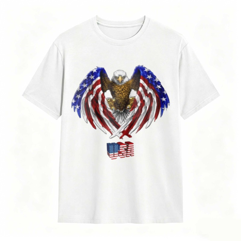 American Eagle With Flag Wings And Usa Flag T-shirt
