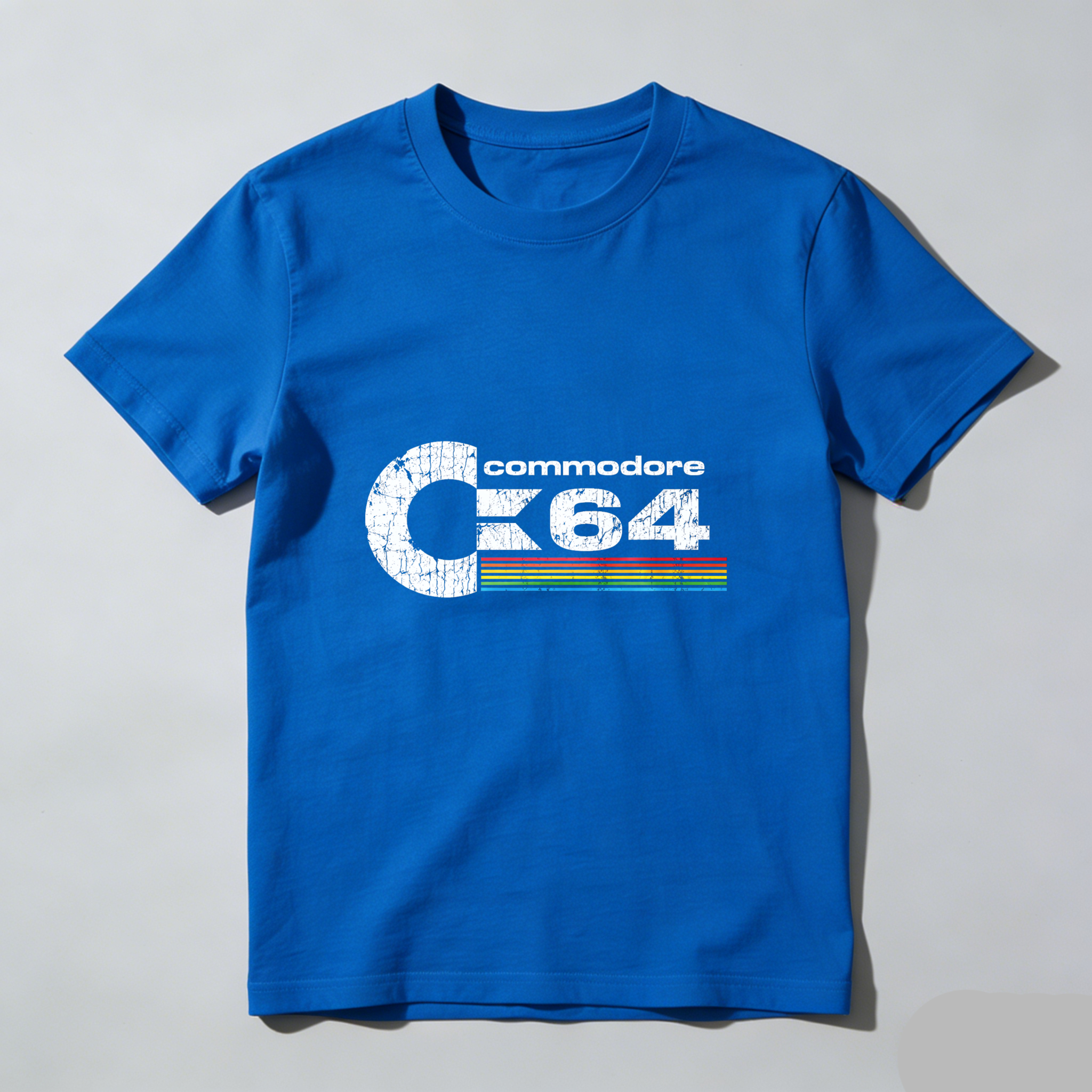 Dorawear™ Commodore C64 Retro Logo Pure Cotton Short Sleeve T Shirt-Dorawear