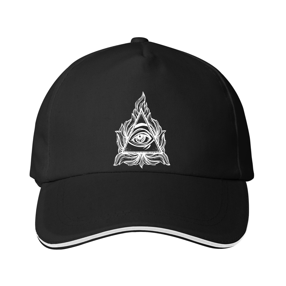 Dorawear™  Baseball Cap With All Seeing Eye And Flames And Fashion Statement