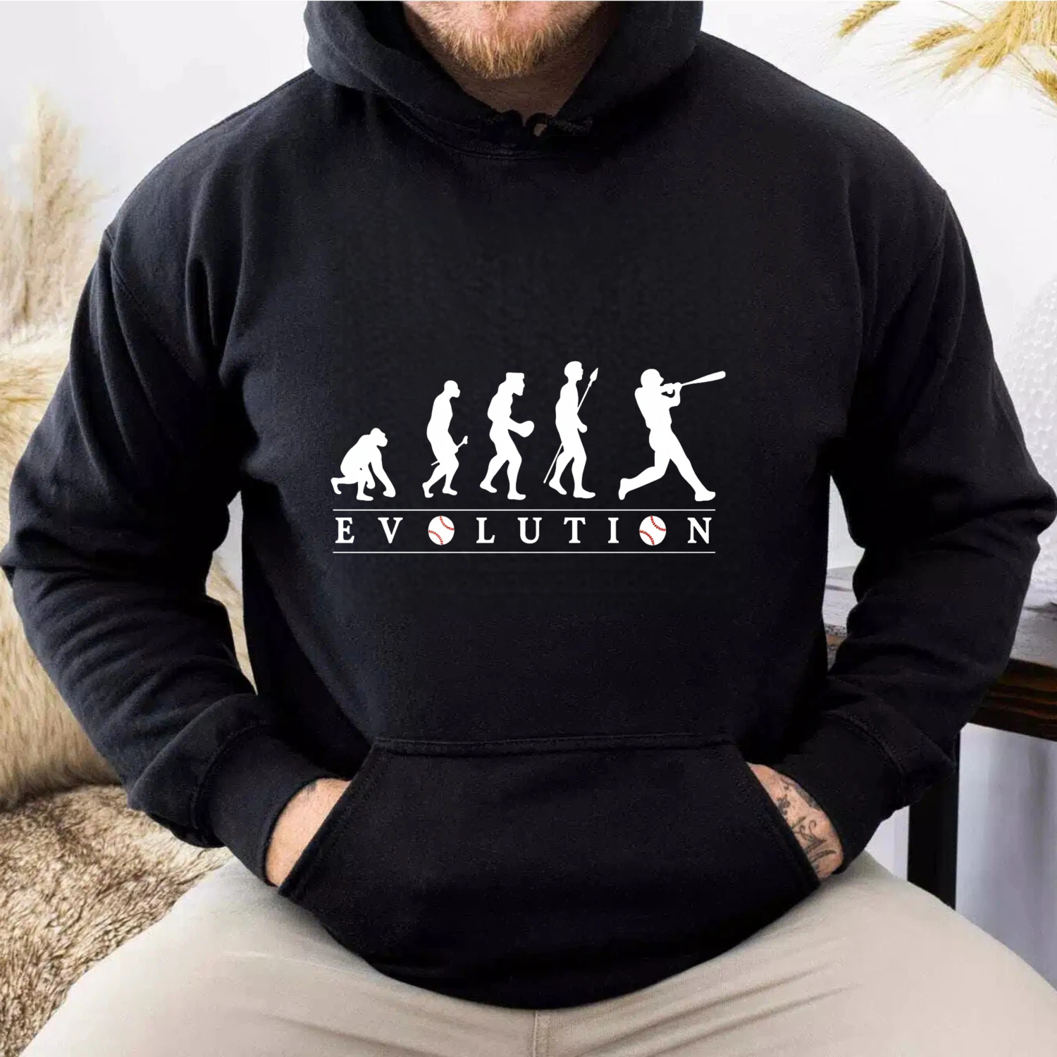 Dorawear™ Baseball Evolution Hoodie Men Women Sport Sweatshirt Casual Pullover Graphic Hooded Sweatshirt Unisex Streetwear Fashion Top-Dorawear