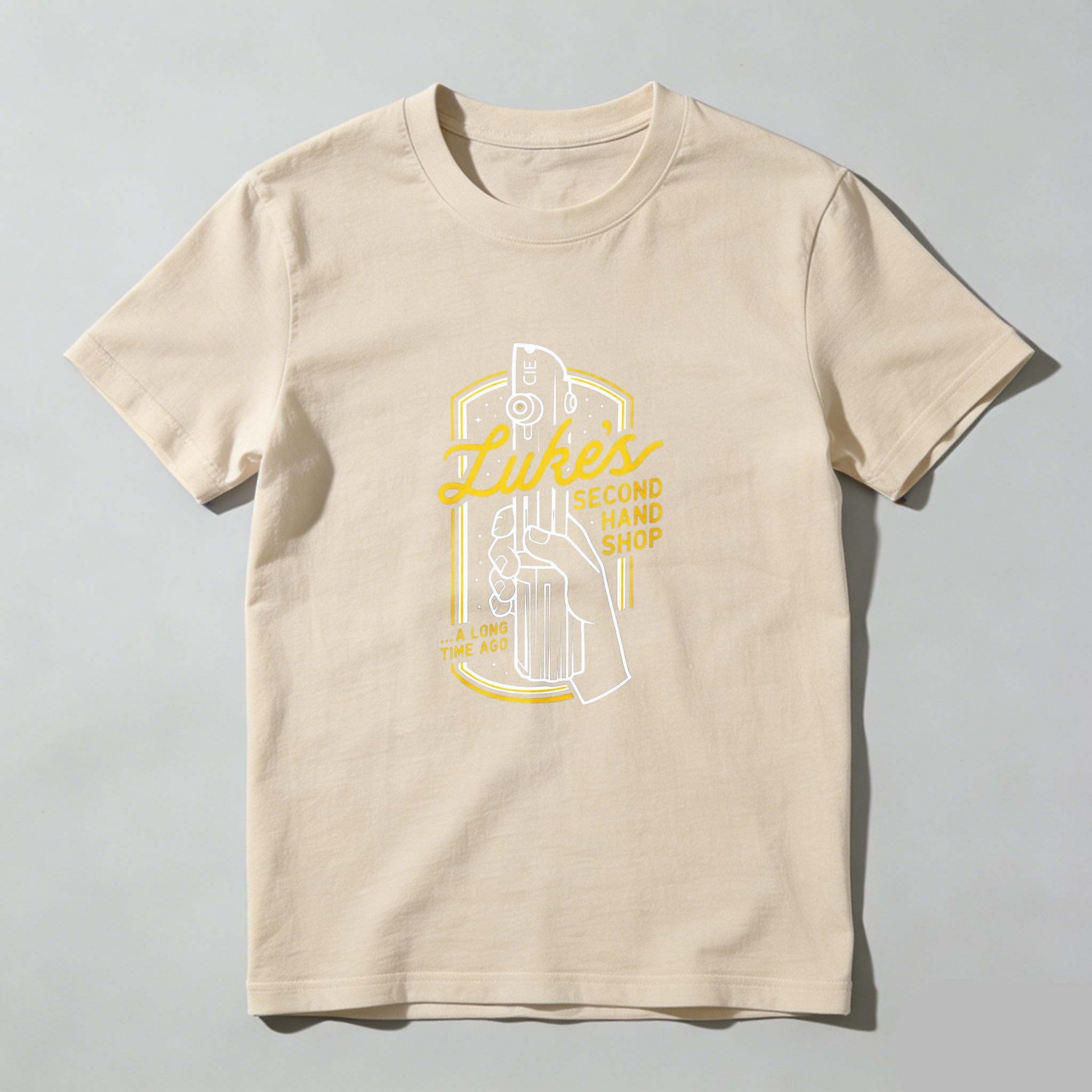Dorawear™ Likes Second Hand Shop Gun Design Pure Cotton Short Sleeve T-Shirt-Dorawear