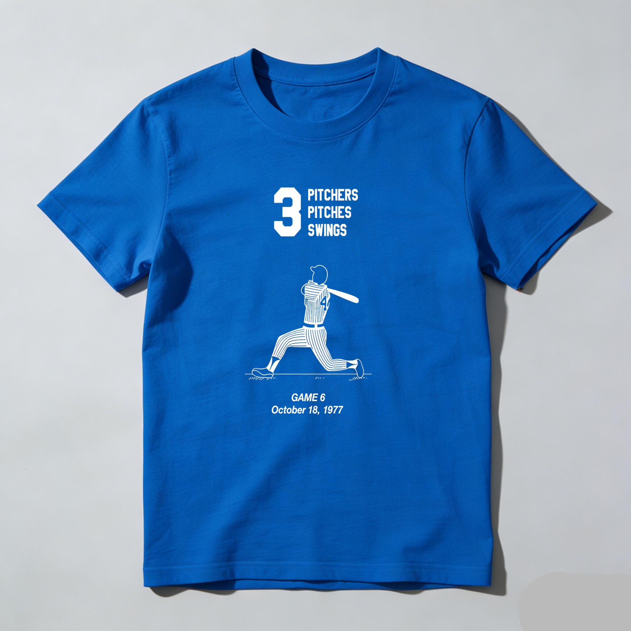 Dorawear™ Three Pitchers Pitches Swings Game Six October Sixteen Nineteen Seventy Seven  T Shirt