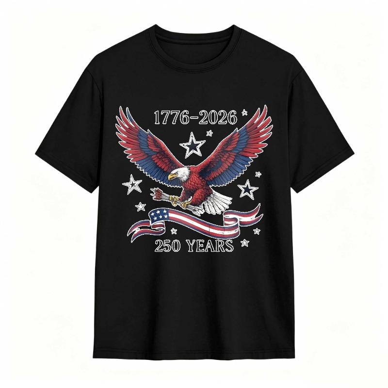 Dorawear™   American Eagle With Stars And Stripes 1776 2026 250 Years Independence Day T-shirt