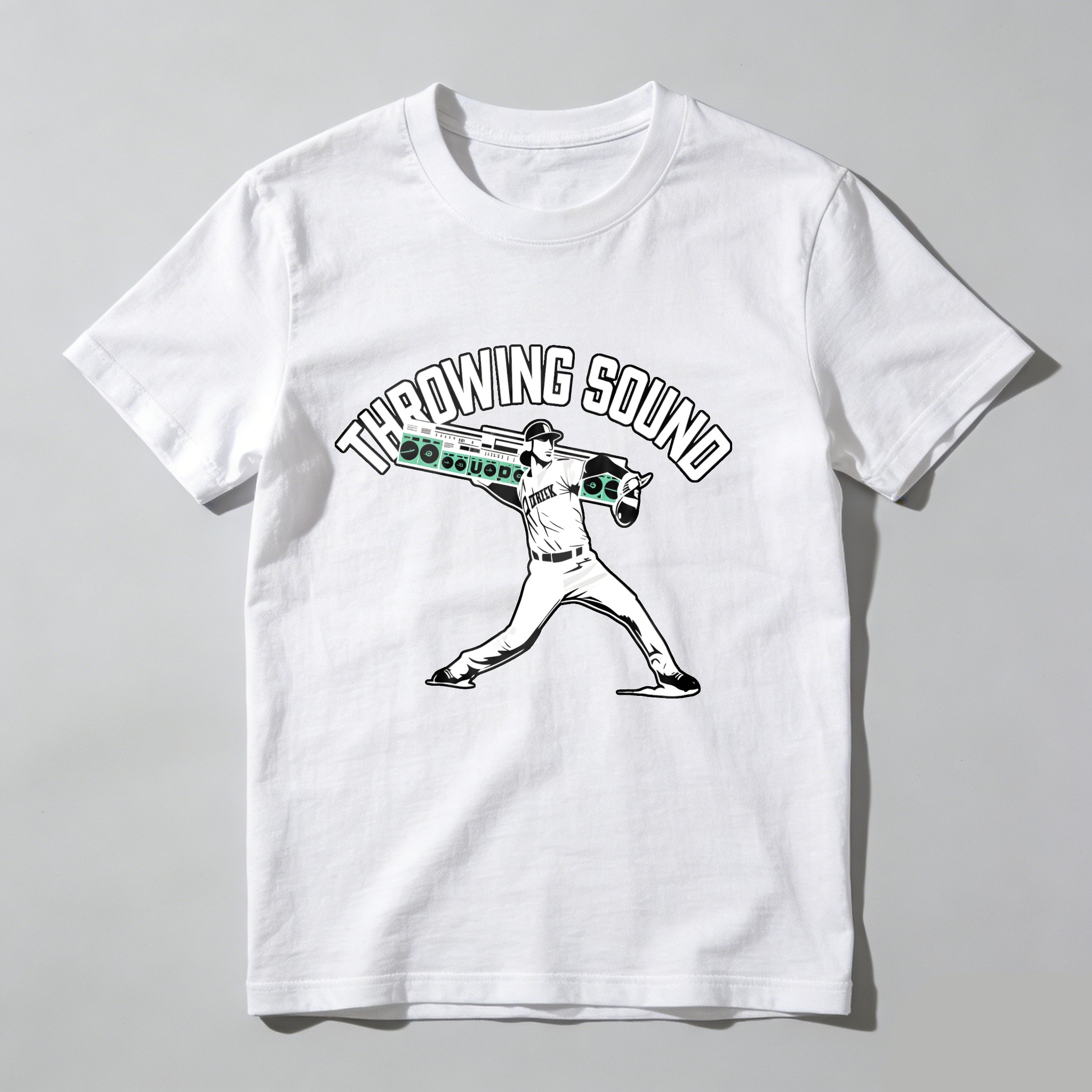 Dorawear™ Throwing Sound Baseball Player Pitching Pose  T Shirt