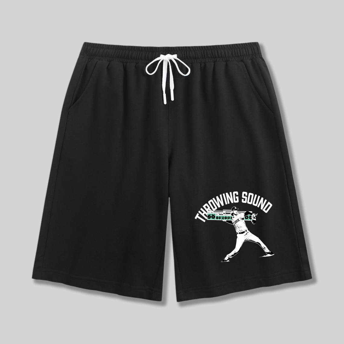 Dorawear™ Throwing Sound Baseball Player Logo Shorts-Dorawear