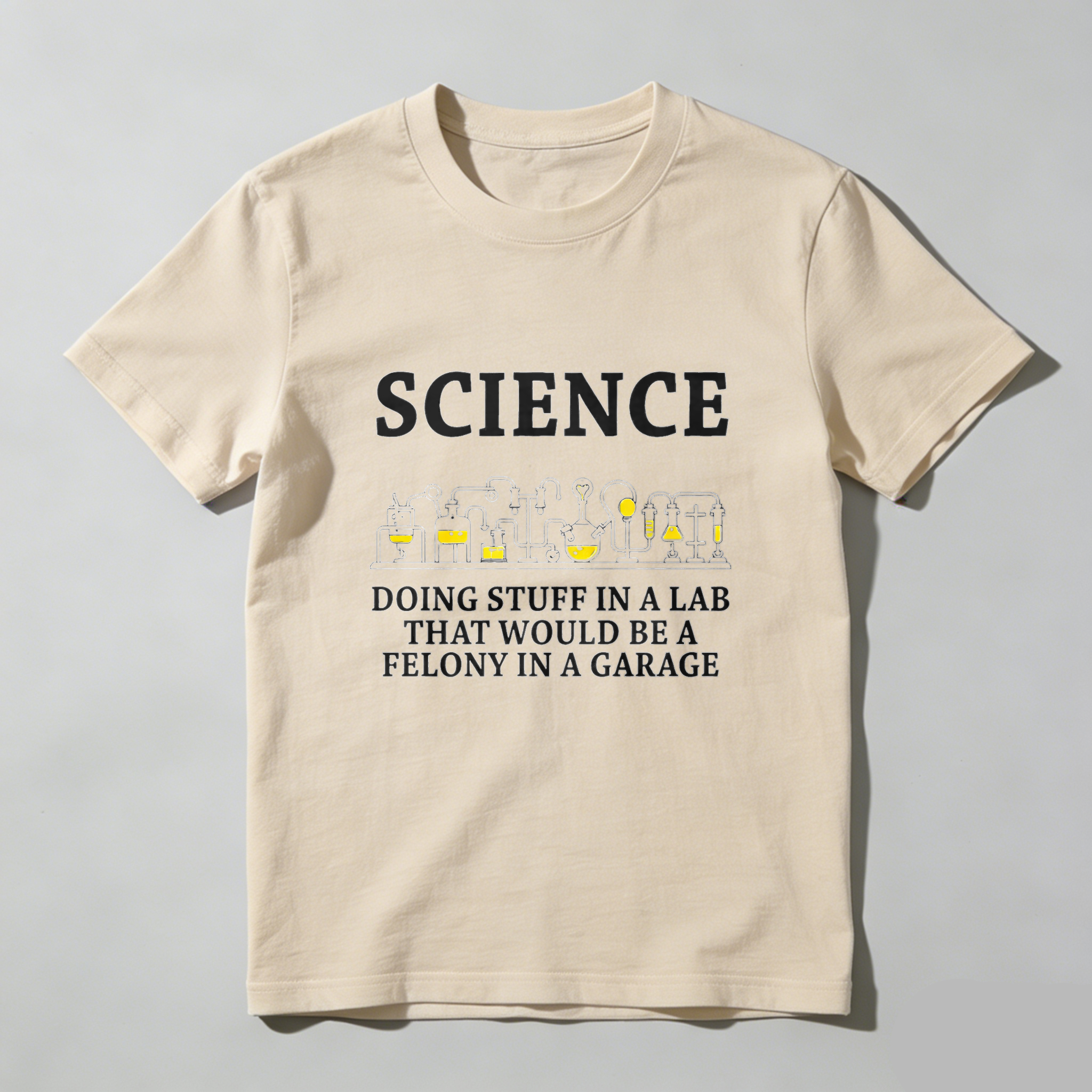 Dorawear™ Science Lab Humor Pure Cotton Short Sleeve T-Shirt-Dorawear