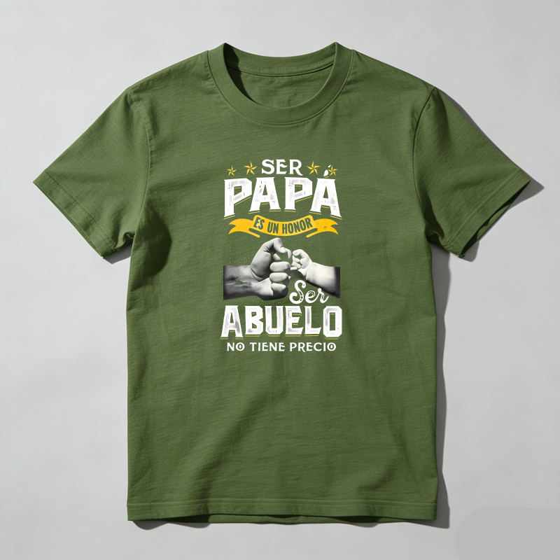 Dorawear™ Funny Grandpa Spanish T-Shirt – “Ser Papa Es Un Honor, Ser Abuelo No Tiene Precio” Gift for Grandfather