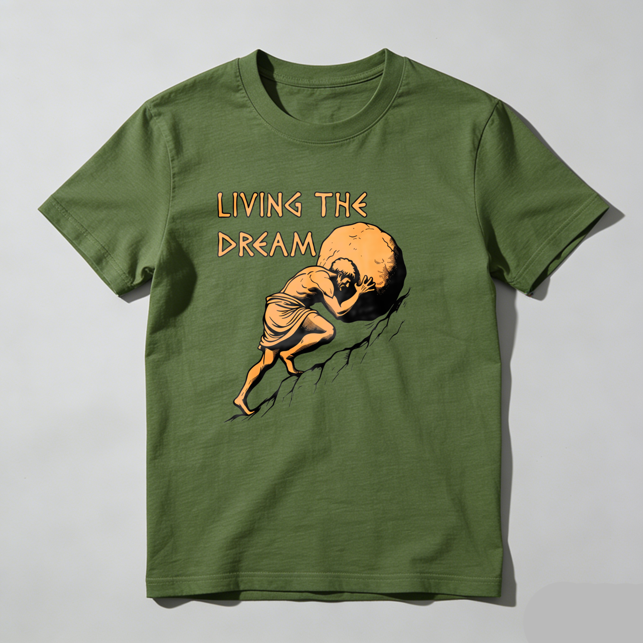 Dorawear™ Living The Dream Man Carrying Rock T Shirt