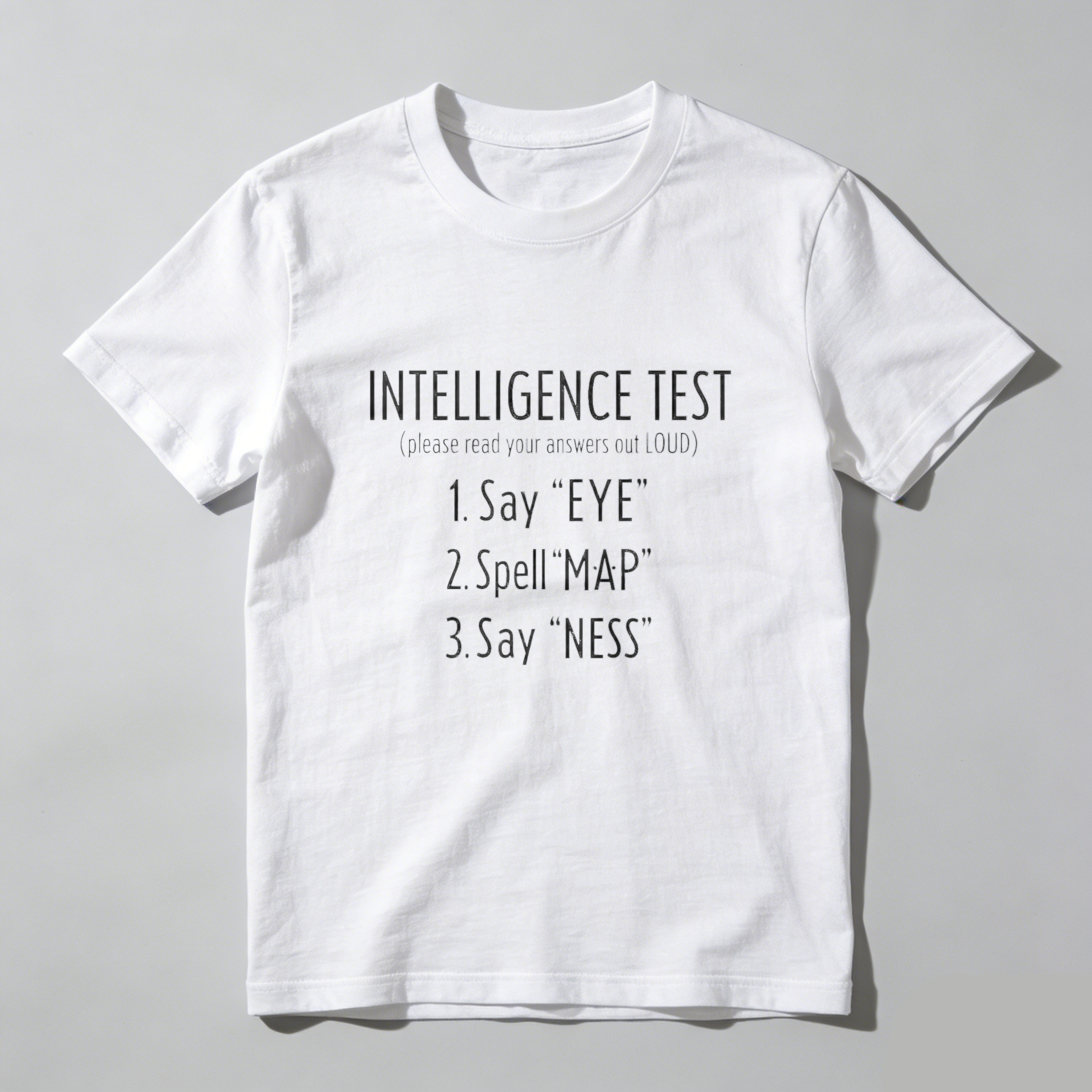 Dorawear Intelligence Test Say Eye Spell Map Say Ness Pure Cotton Short Sleeve T Shirt