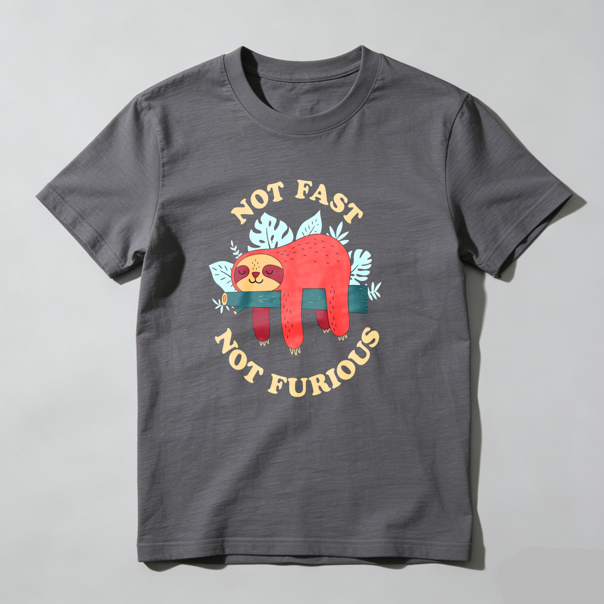 Dorawear™ Not Fast Not Furious Sloth Design T Shirt