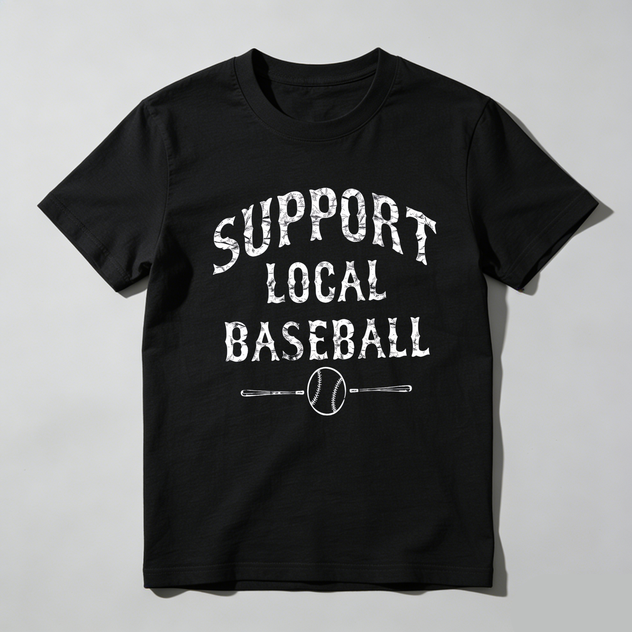 Dorawear™Support Local Baseball Bat And Ball T Shirt