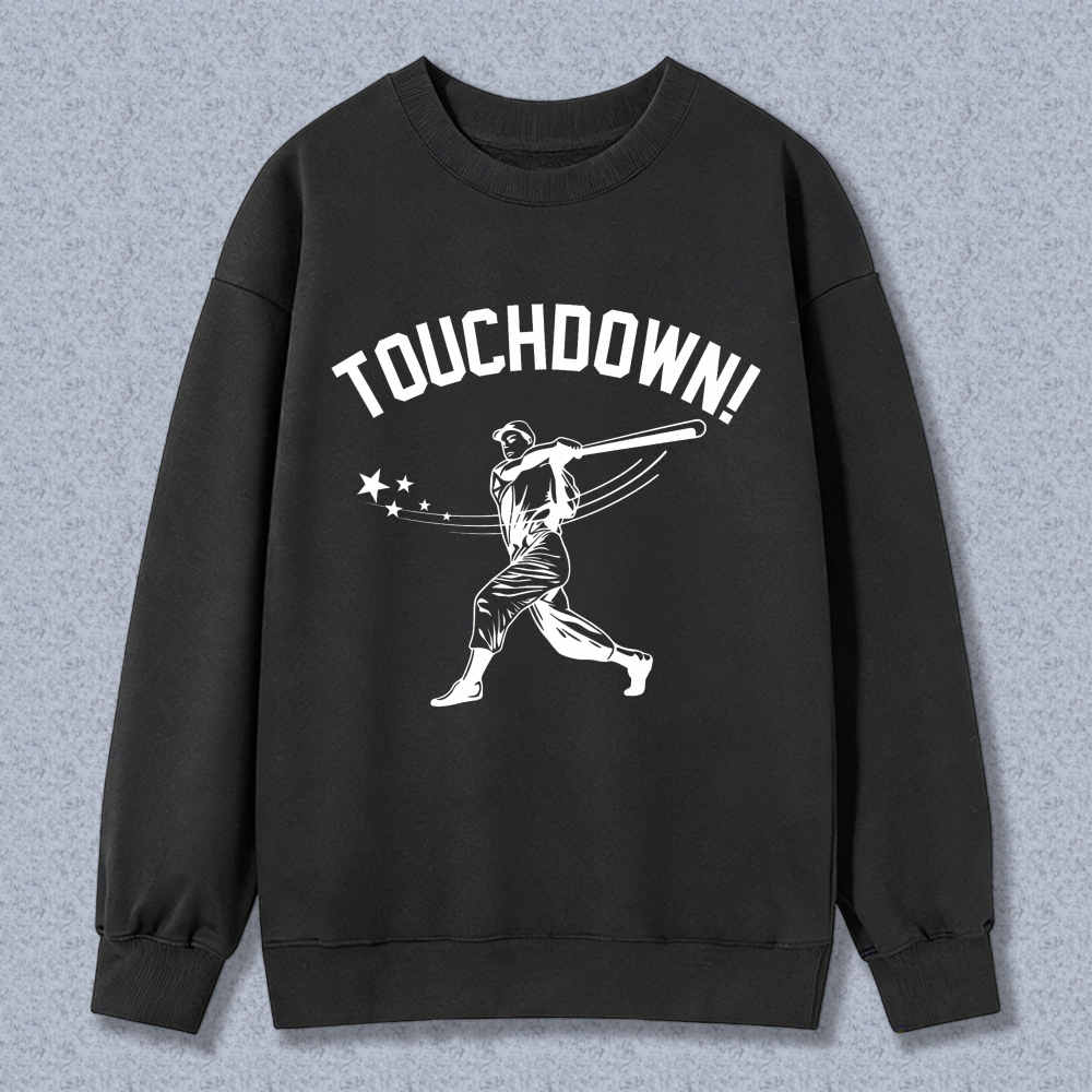 Dorawear™ Touchdown Baseball Player With Bat And Stars Unisex Classic Sweatshirt