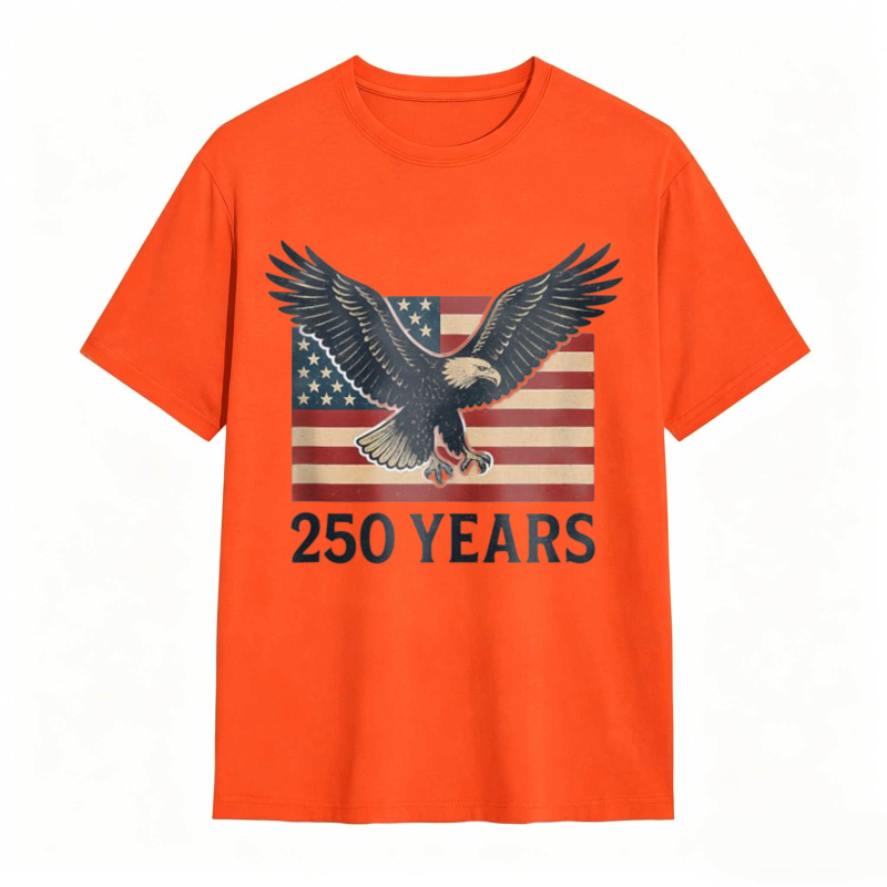 American Eagle With Flag And 250 Years Text T-shirt