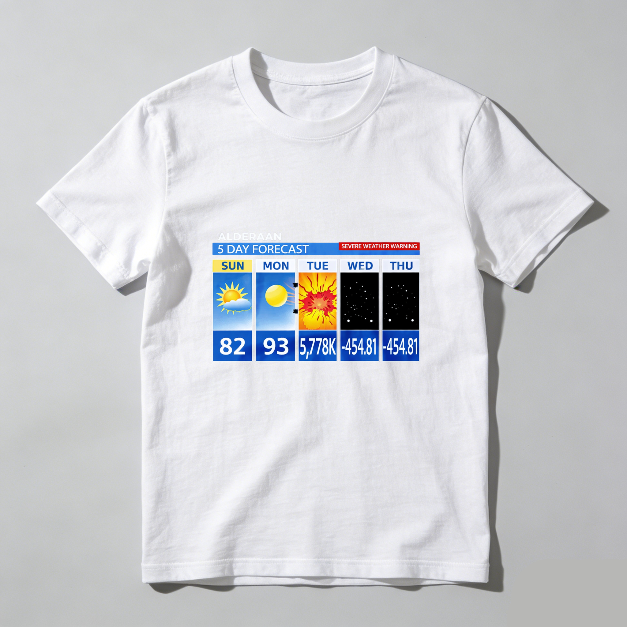 Dorawear™ Alderaan Weather Forecast Pure Cotton Short Sleeve T Shirt-Dorawear