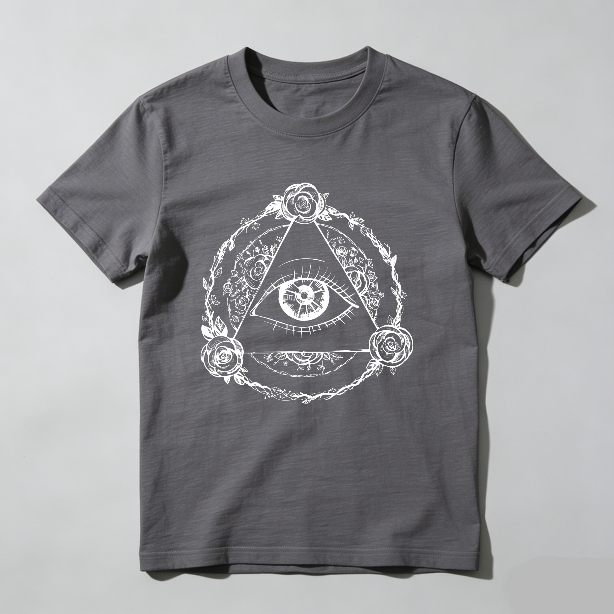 Dorawear™ All Seeing Eye With Roses And Chains T Shirt