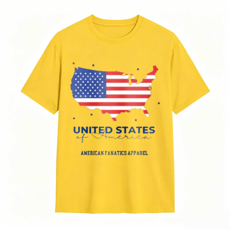 United States Map With American Flag Design T-shirt