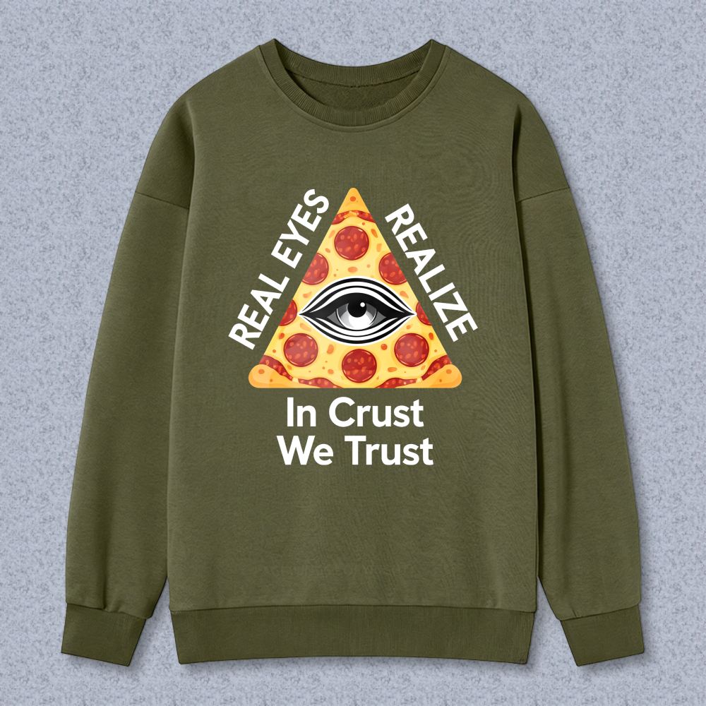 Dorawear™ Pizza Eye Pyramid In Crust We Trust Unisex Classic Sweatshirt