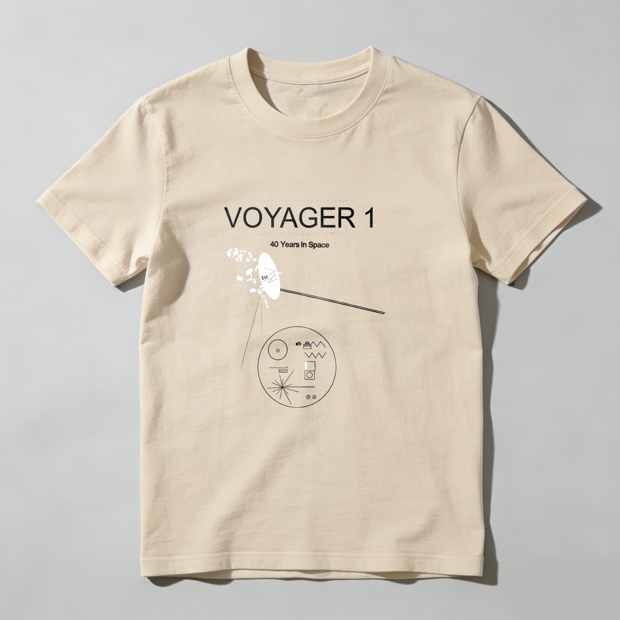 Dorawear™ Voyager One Space Probe Golden Record Design T Shirt