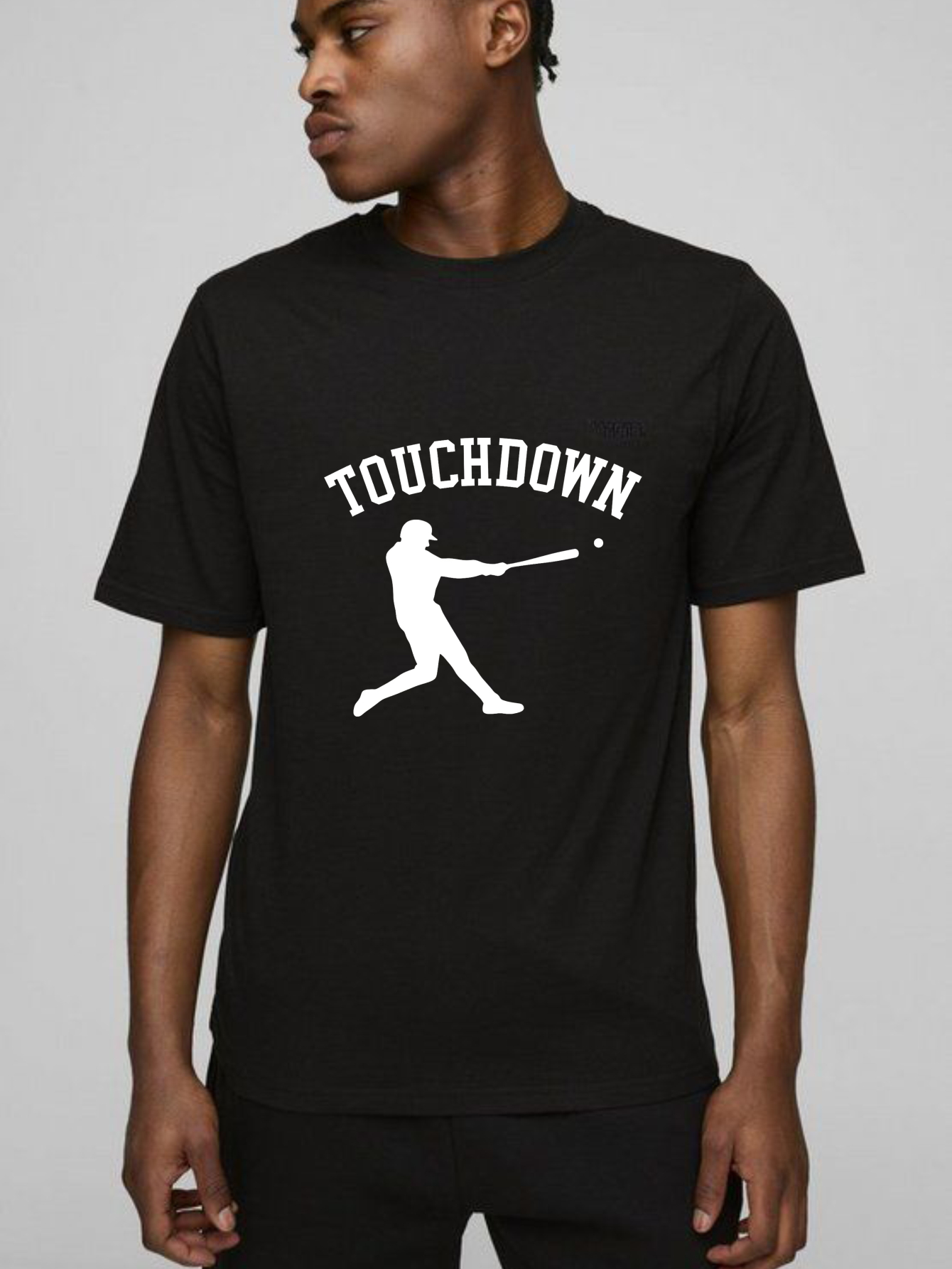 Dorawear™ Touchdown Baseball Player Swing Action T Shirt