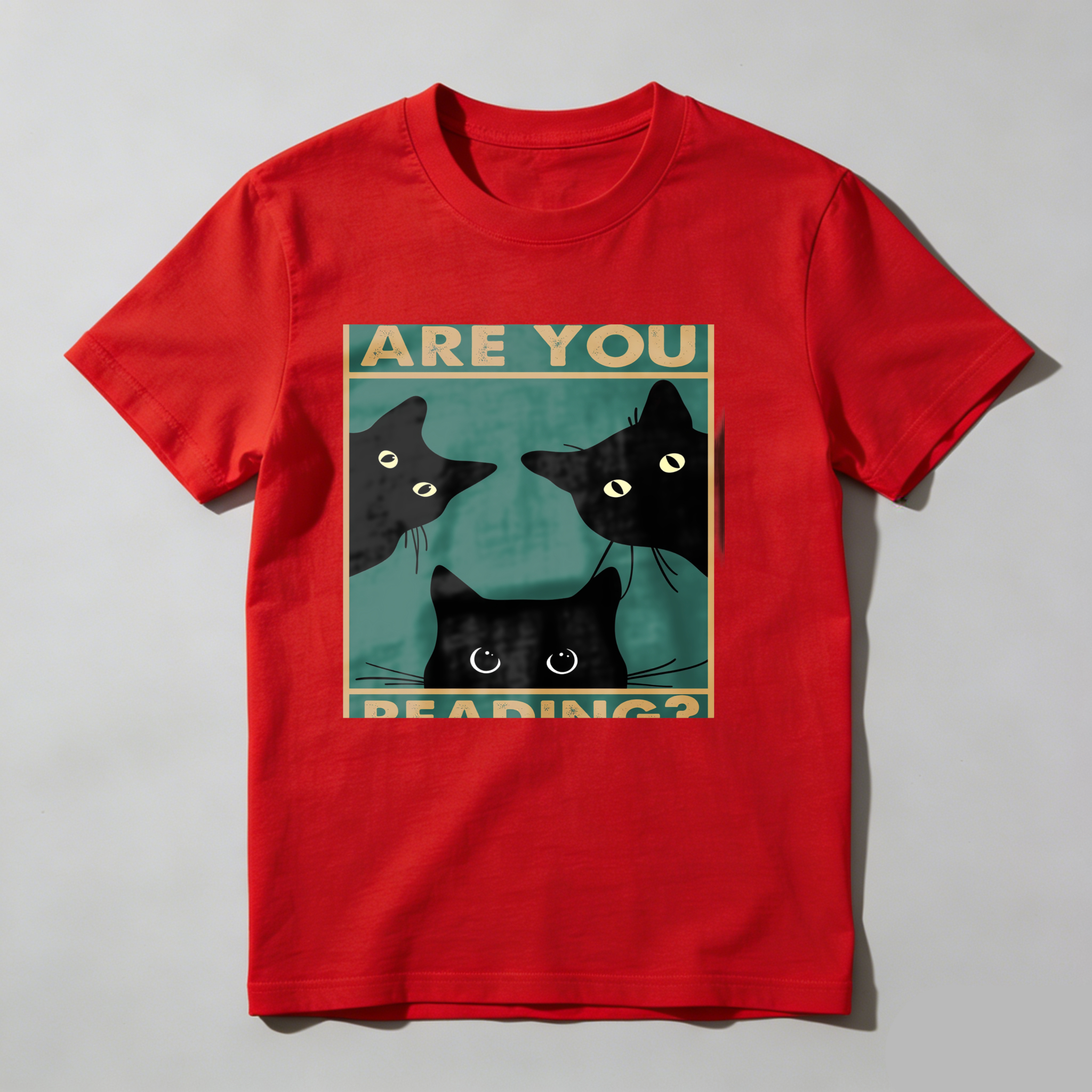 Dorawear™ Are You Reading Three Black Cats T Shirt