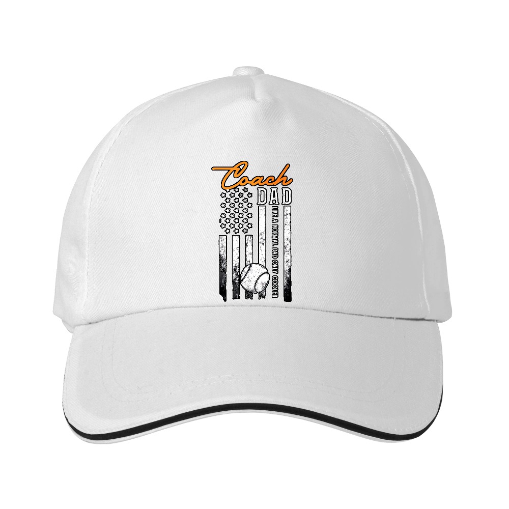 Dorawear™ Baseball Cap Coach Dad American Flag And Baseball Design For Father And Coach