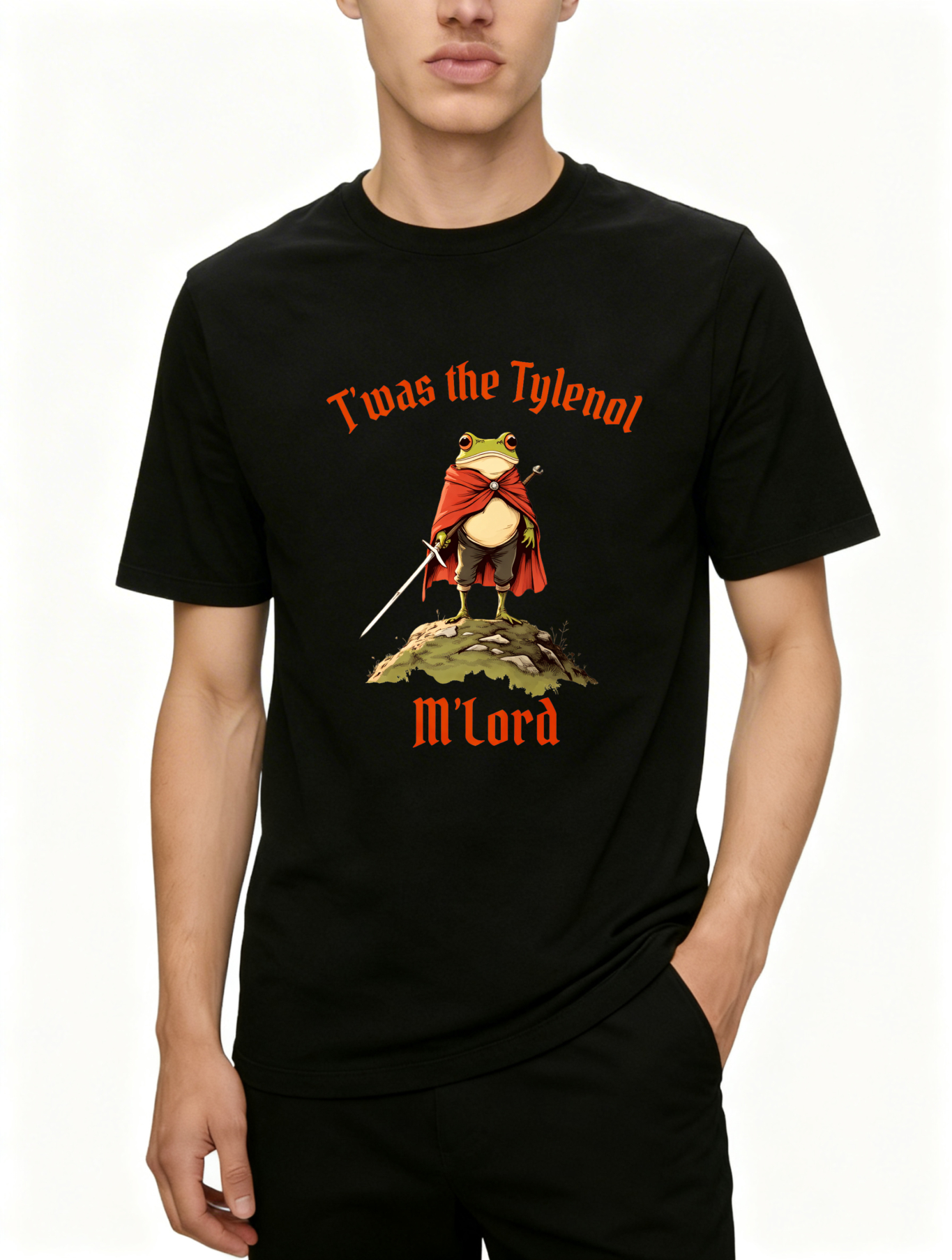 Dorawear™ Frog Knight With Sword And Cape T Shirt