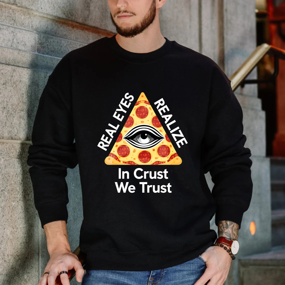 Dorawear™ Pizza Eye Pyramid In Crust We Trust Unisex Classic Sweatshirt