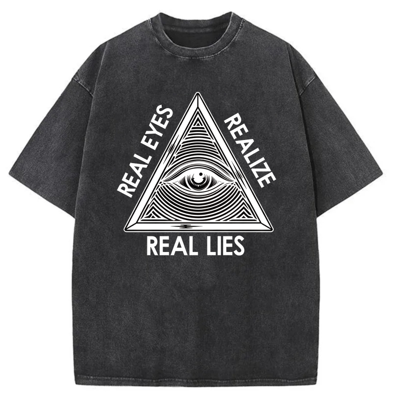 Dorawear™  Real Eyes Realize Real Lies Washed Cotton T-Shirt