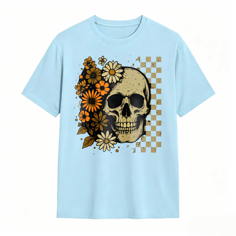 Dorawear™ Floral Skull Design Unisex Classic T-shirt
