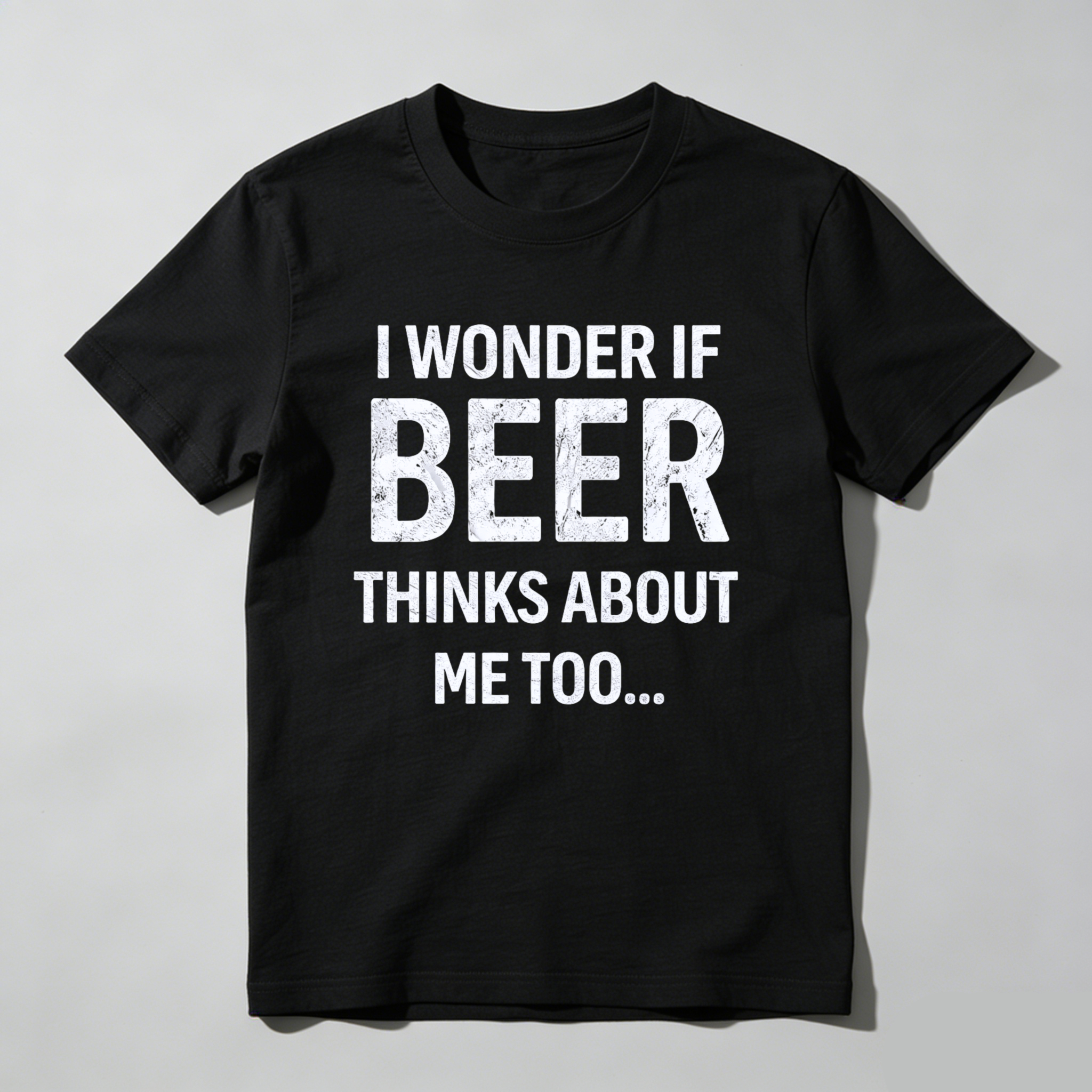 Dorawear™ I Wonder If Beer Thinks About Me Too Pure Cotton Short Sleeve T Shirt-Dorawear