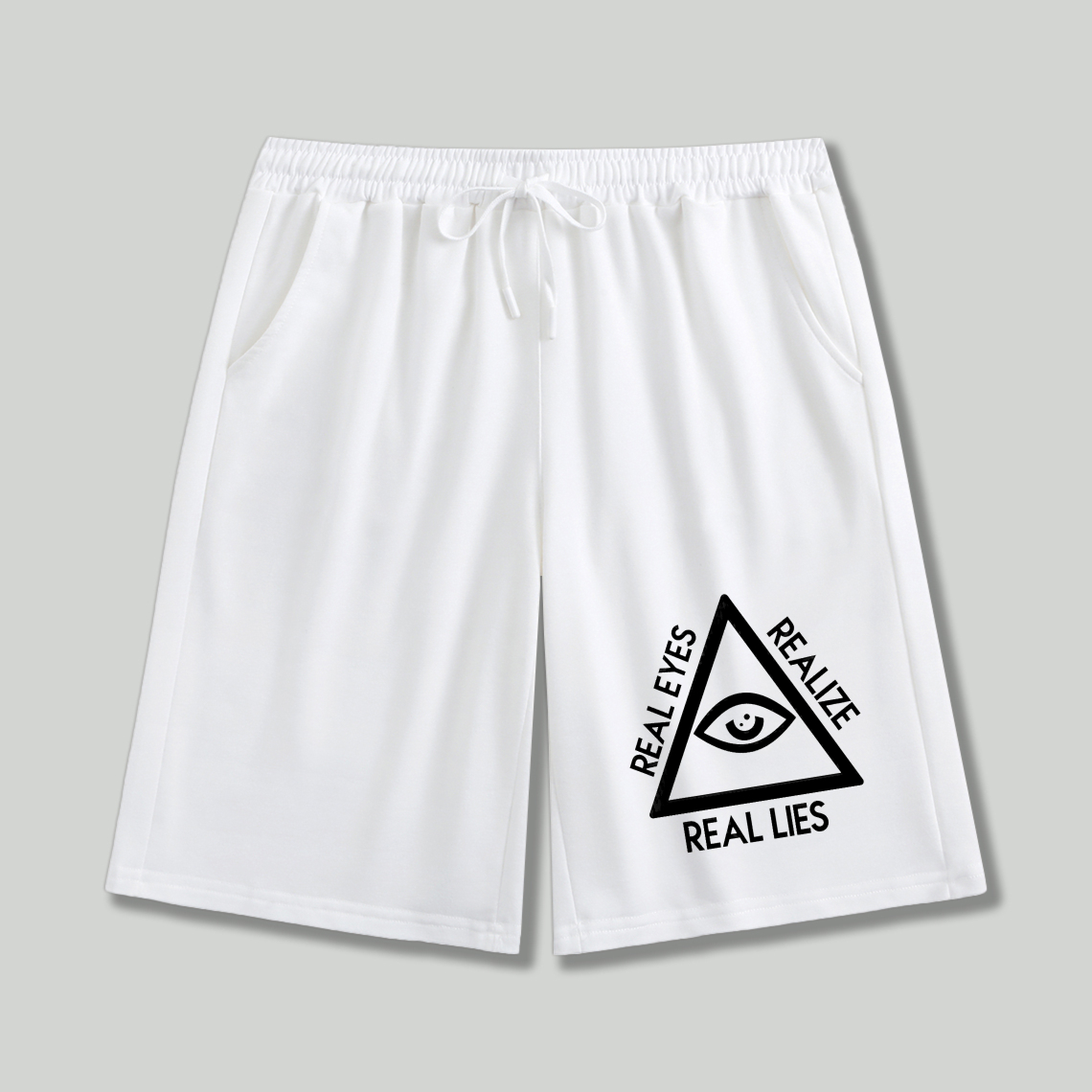 Dorawear™ Real Eyes Realize Real Lies Pyramid Eye Symbol Shorts-Dorawear