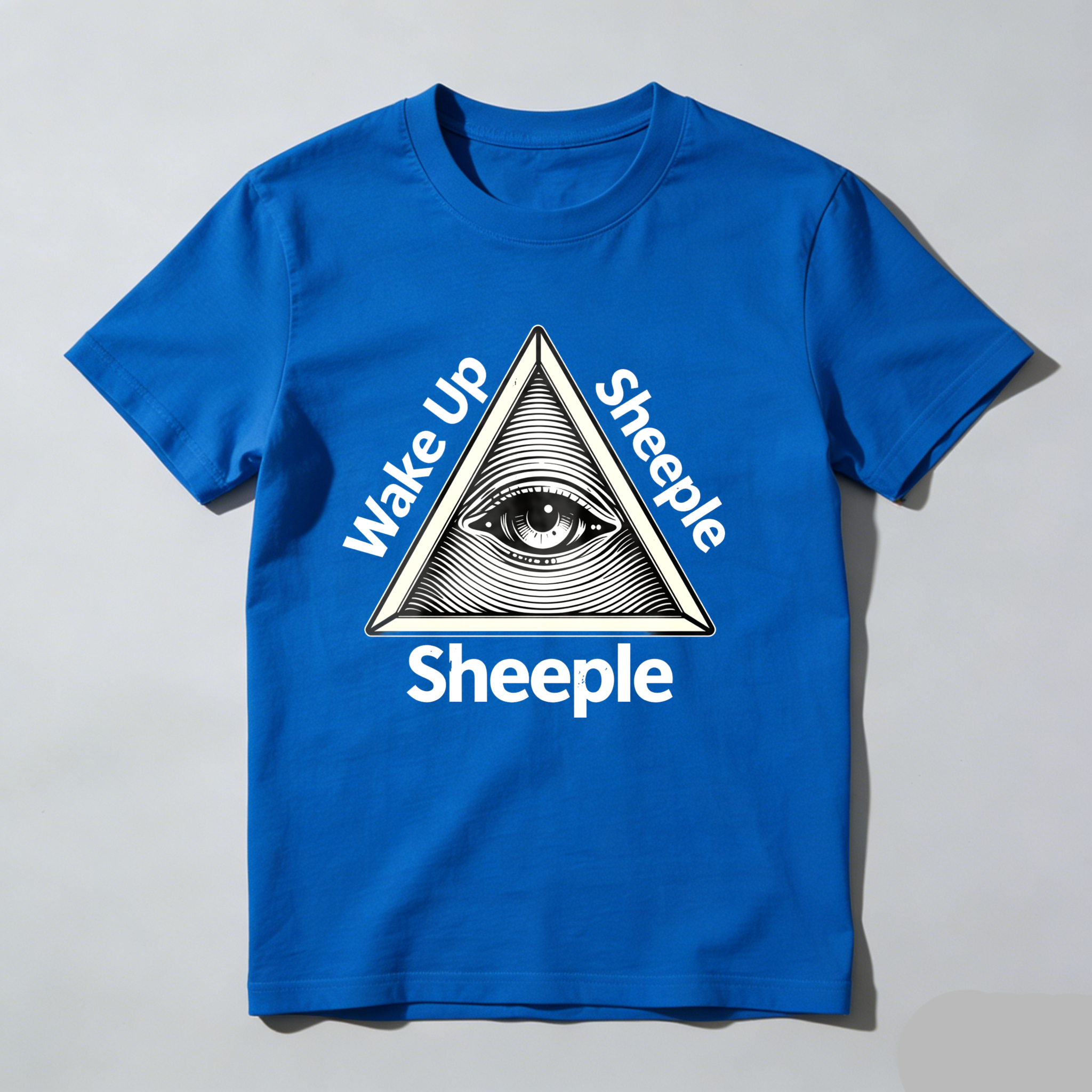 Dorawear™Wake Up Sheeple Eye Pyramid Design  T Shirt