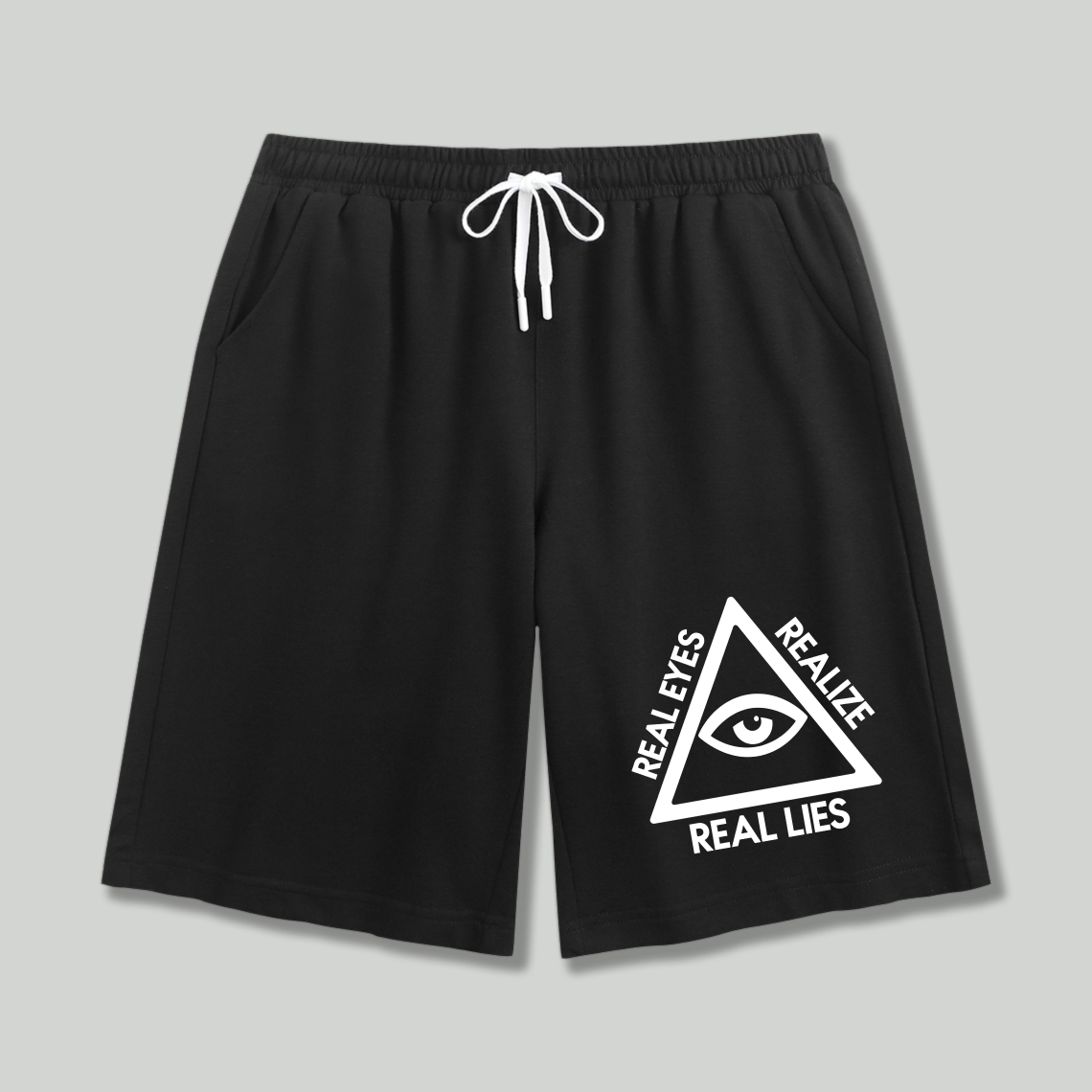 Dorawear™ Real Eyes Realize Real Lies Eye Symbol Shorts-Dorawear