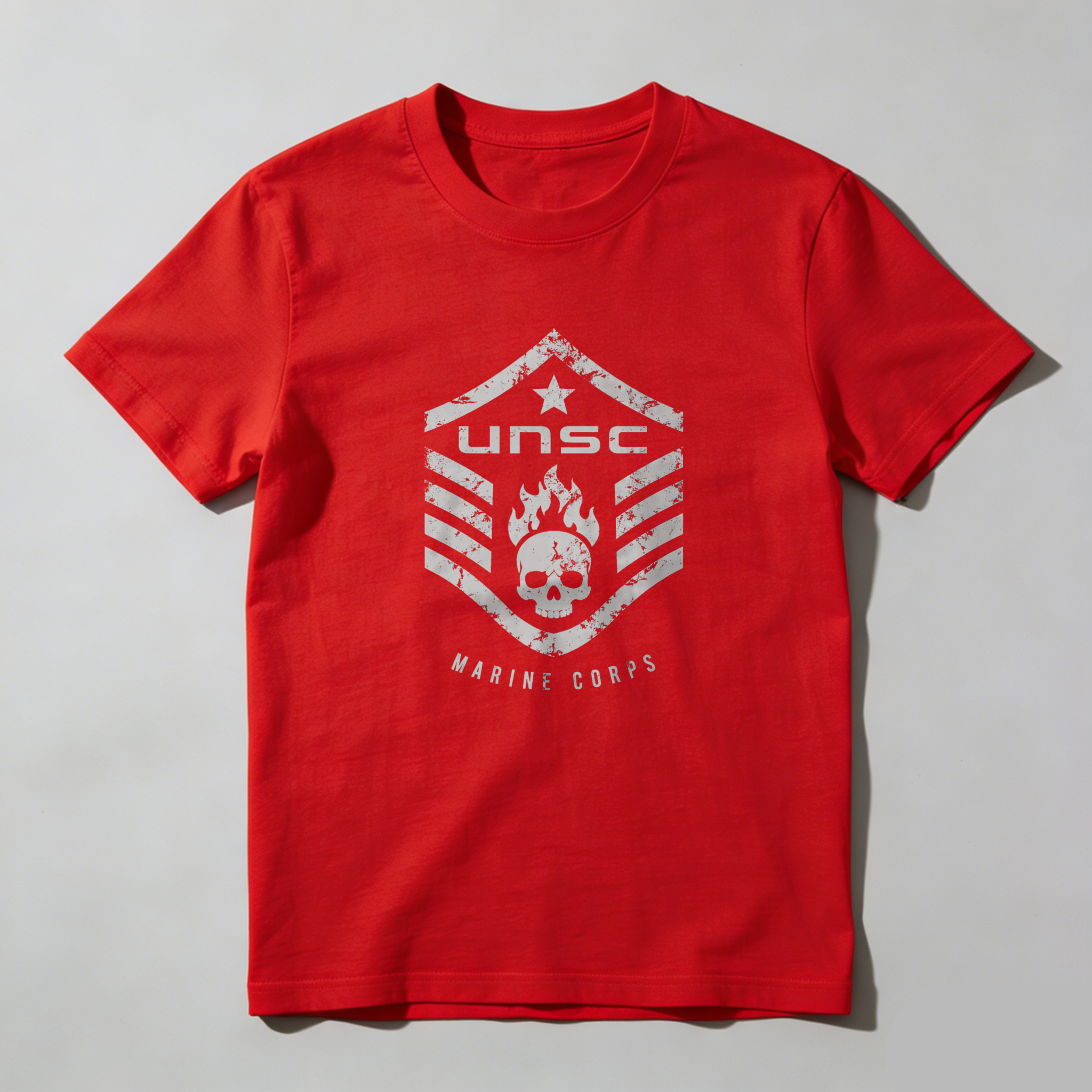 Dorawear™ Unsc Marine Corps Emblem Pure Cotton Short Sleeve T Shirt-Dorawear
