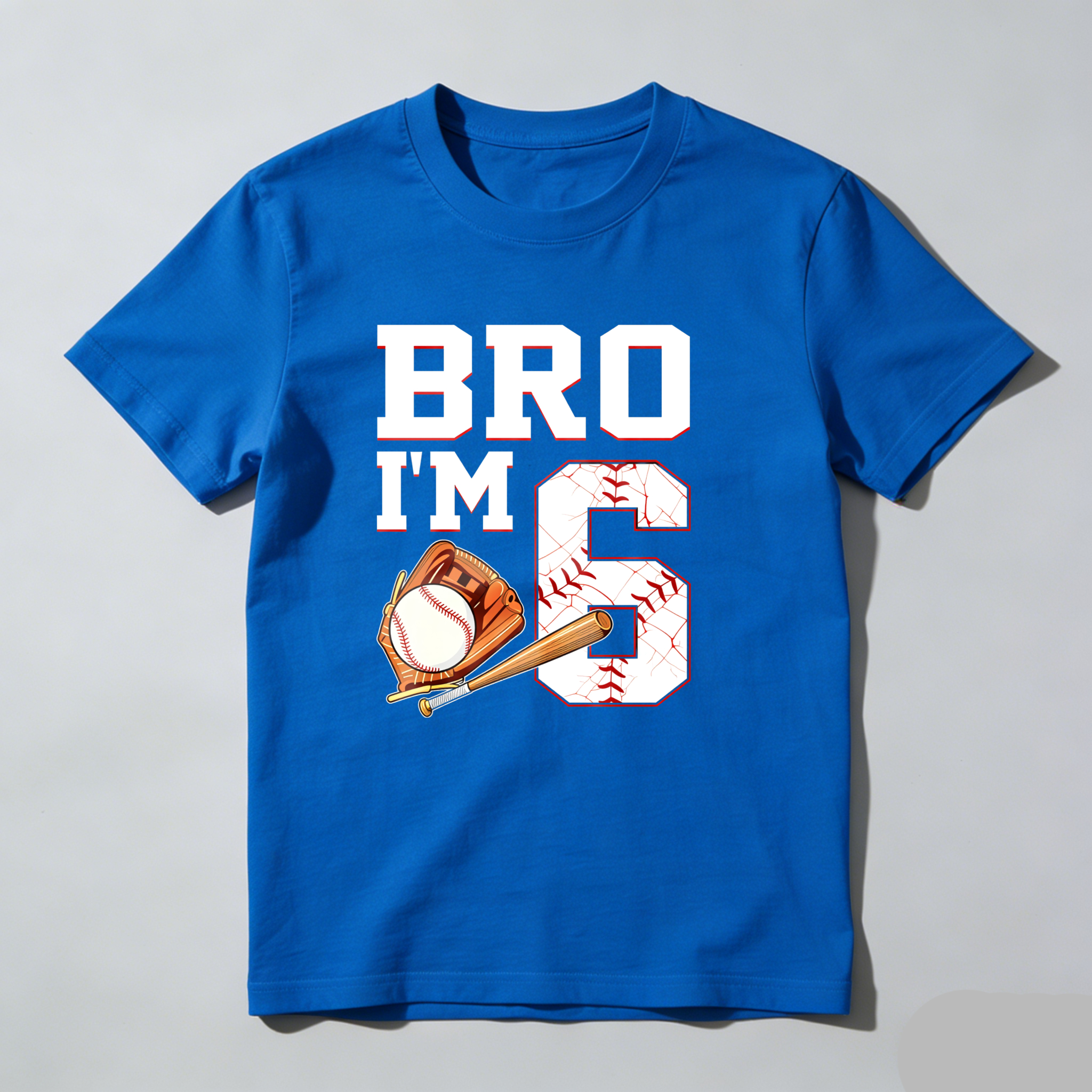 Dorawear™ Bro Im Six Baseball Bat And Glove T Shirt