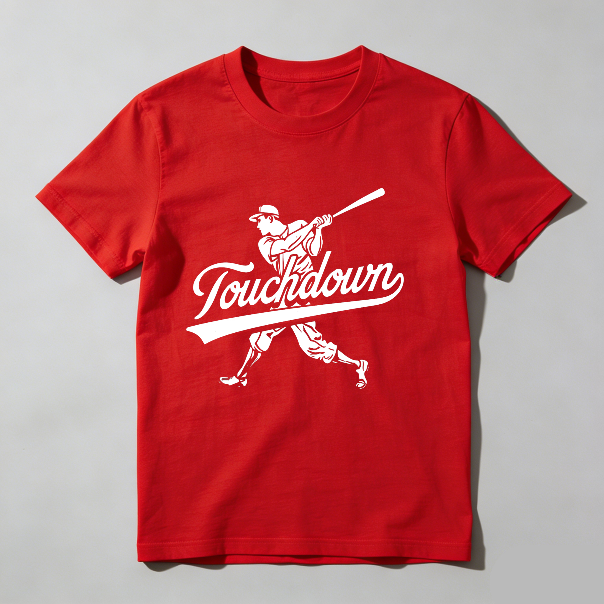 Dorawear™ Touchdown Baseball Player Swing Design  T Shirt