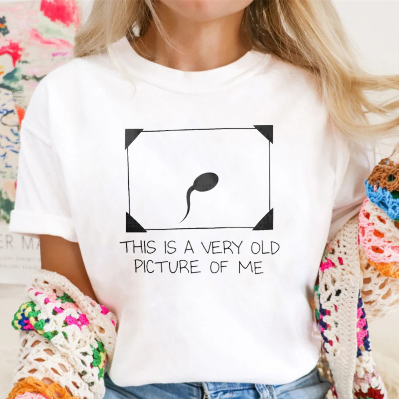 Sperm Cell Design With Text This Is A Very Old Picture Of Me Unisex Classic T-shirt