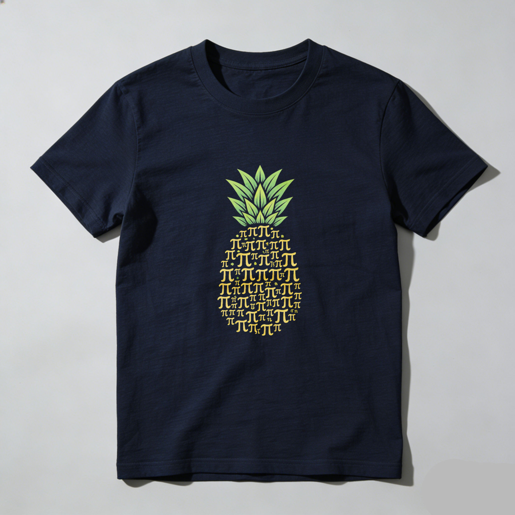 Dorawear™ Pineapple Pi Symbol Design Pure Cotton Short Sleeve T Shirt-Dorawear