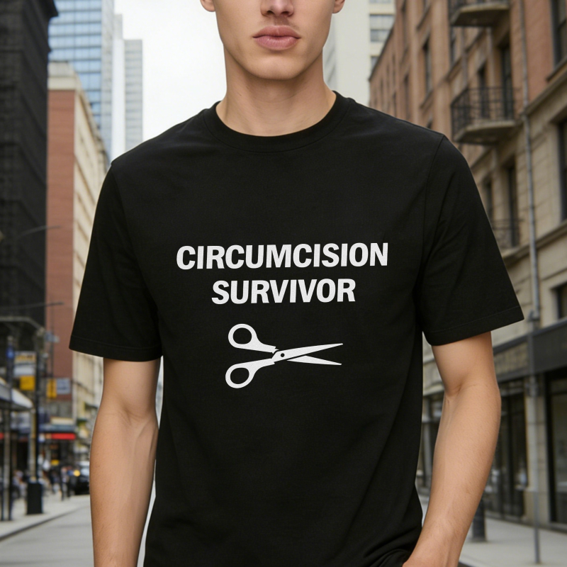 Circumcision Survivor Scissors Graphic T-shirt